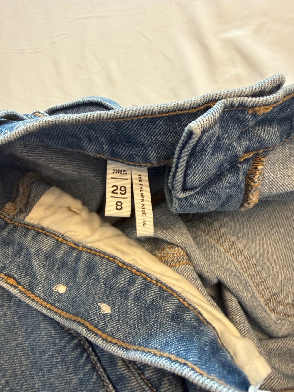 LOFT Palmer Wide Leg Jeans Size 29 Medium Wash High Rise Cropped Denim - Picture 5 of 8